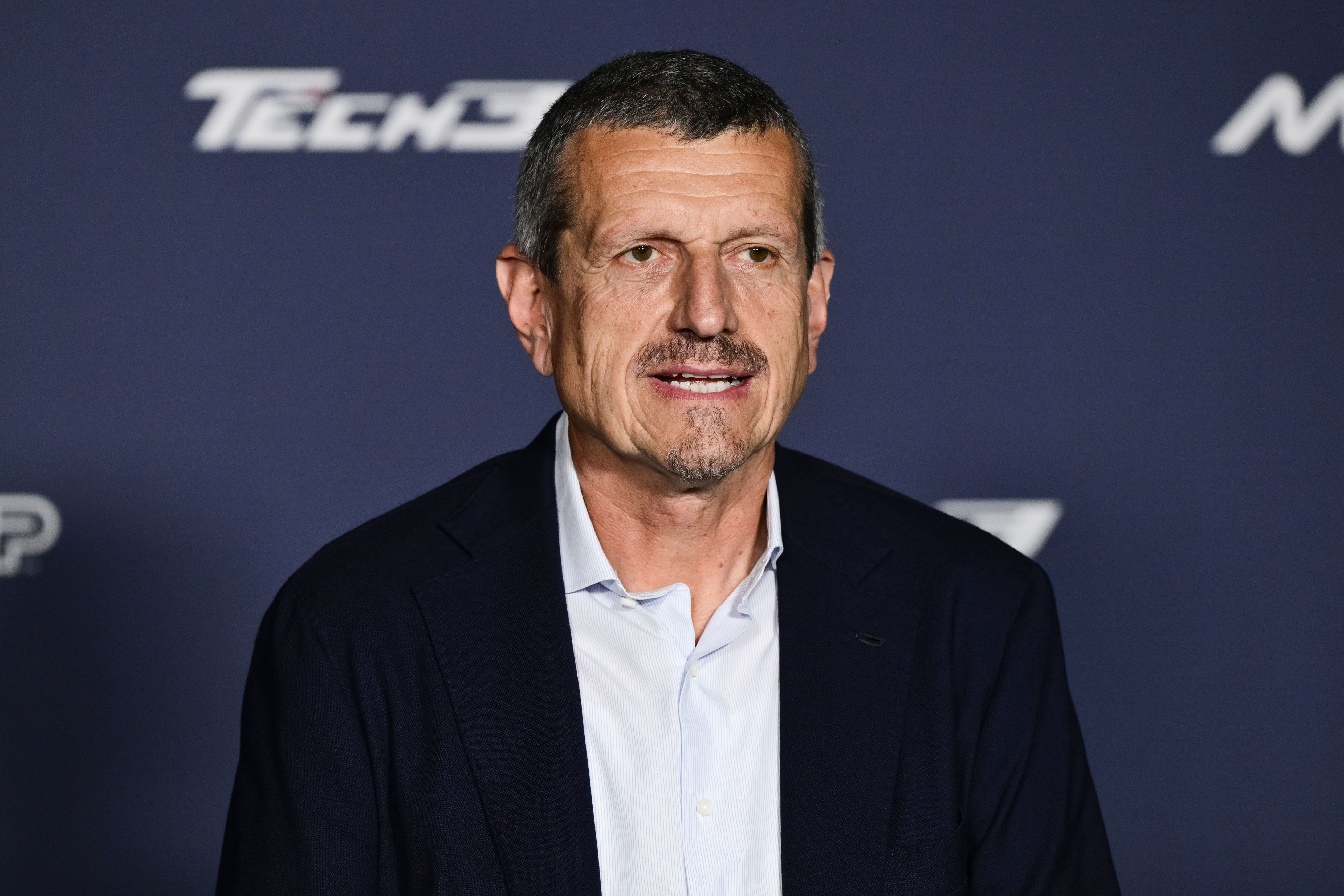 Guenther Steiner during a MotoGP press conference. Photo credit - Gold and Goose