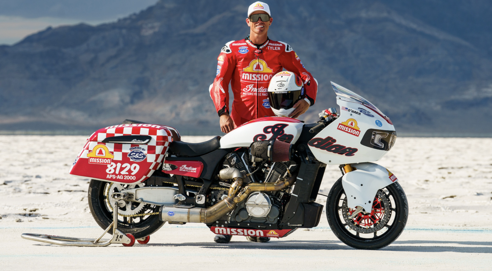 Tyler O'Hara at Bonneville with his KoTB race bike